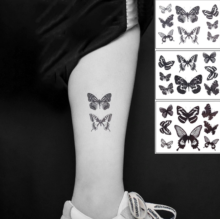 Tatouage Papillon Noir Papillon Univers