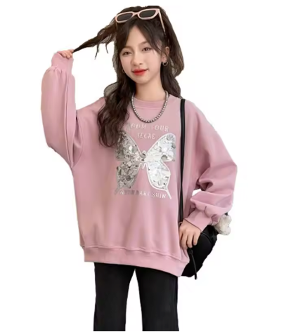 sweat papillon sequin magique