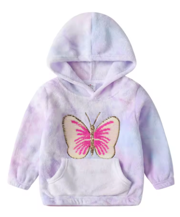 sweat papillon a sequin qui change de couleurs