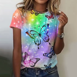 t shirt pastel avec papillon