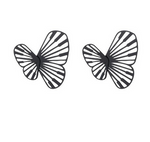 boucles d oreilles en 2 parties ailes de papillon