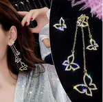 boucles d oreilles papillon qui brillent comme un diamant