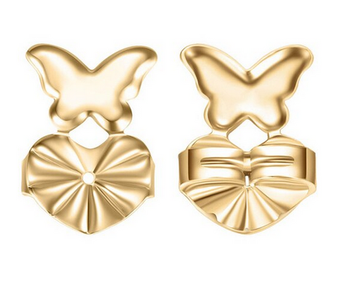 Lot De 12 Boucles D'Oreilles Papillon Hypoallergéniques WKRTDY - Or Et Argent Pour Création De Bijoux Sécurisée