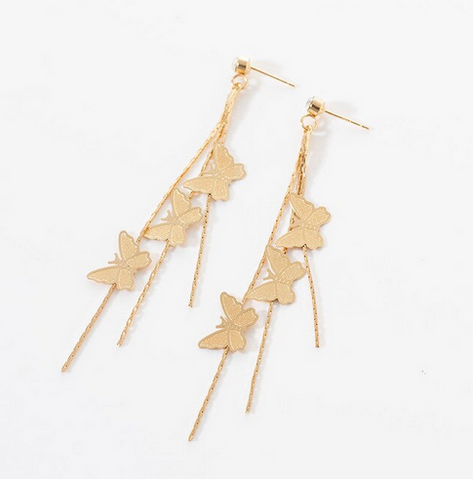 boucles d oreilles papillon longues