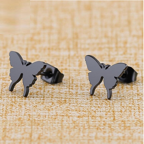 boucle d oreille papillon noir