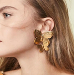 boucles d oreilles or avec papillons
