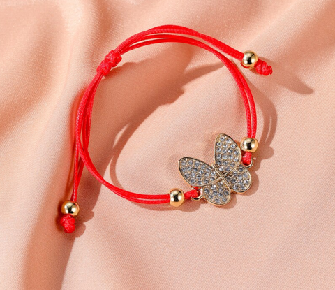 bracelet papillon avec corde