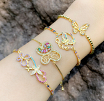 beaux bracelets papillons or