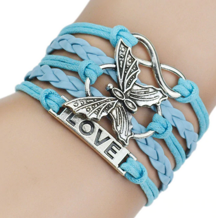 plusieurs bracelets en 1 papillon