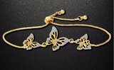 bracelet or avec papillon