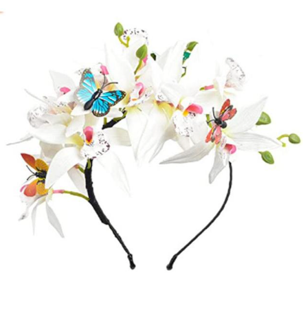 Serre-Tête Lumineux Avec Fleur Et Papillon - Accessoire De Cheveux Pour  Femme Et Fille[J5027]