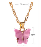 Collier Papillon Noir