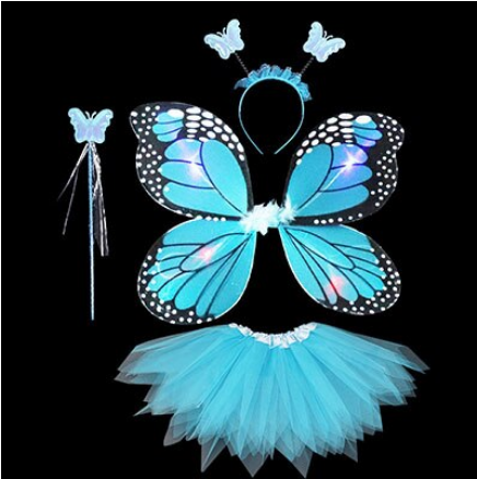 deguisement papillon bleu turquoise
