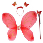 deguisement papillon ailes rouges et or