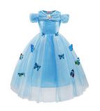 robe princesse papillon bleu