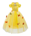 robe cendrillon avec papillon jaune et orange