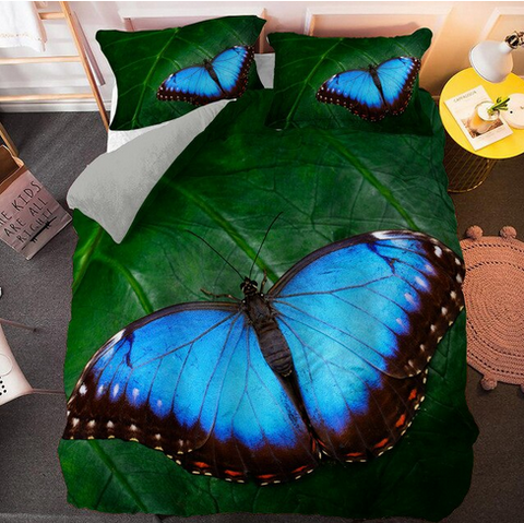 parure de lit papillon realiste