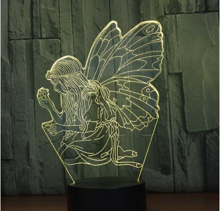 lampe fee papillon