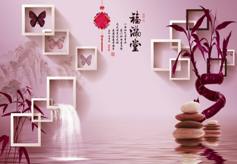 papier peint papillon zen
