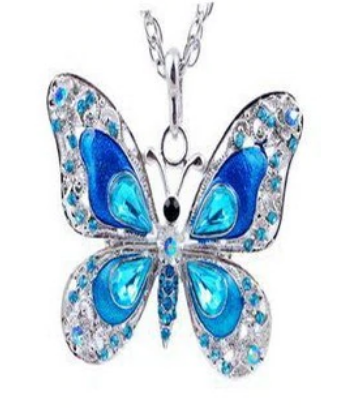 pendentif papillon bleu