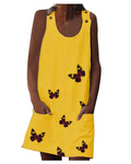robe jaune courte avec papillon reglable