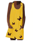 robe jaune courte avec papillon reglable