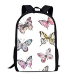 sac a dos blanc avec papillon
