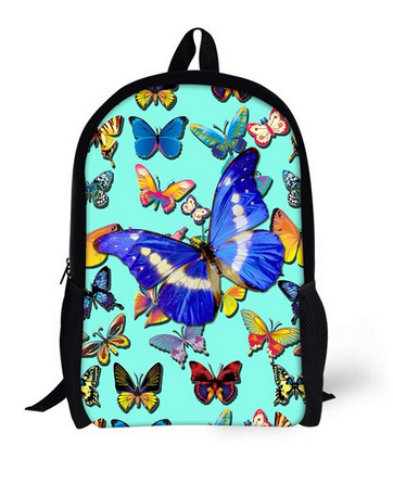 cartable papillon multicolore