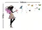 sticker mural autocollant papillon et fee