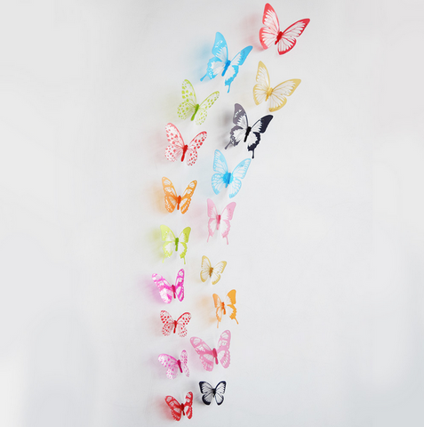 stickers muraux papillon multicolores