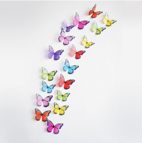 sticker mural papillon multicolore