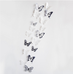sticker mural papillon noir et blanc