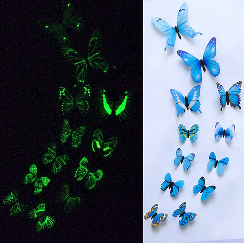 Papillons décoratifs sur le fil multicolore 8 cm-25901