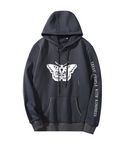 sweat gris fonce papillon