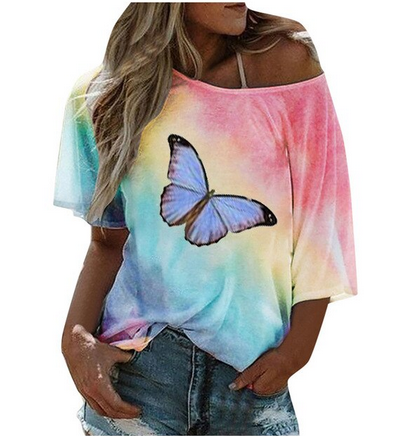 t shirt papillon tie and dye