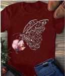 T-Shirt Papillon Femme