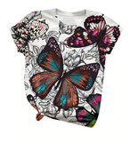 t shirt papillon imprime original