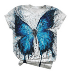 beau t shirt papillon bleu