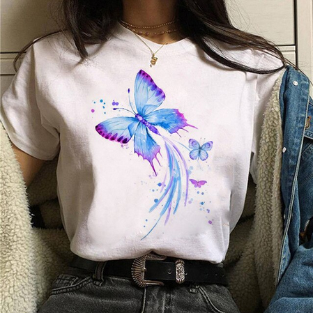 t shirt papillon peinture