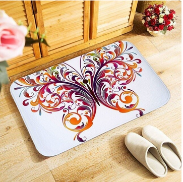 tapis rectangulaire papillon