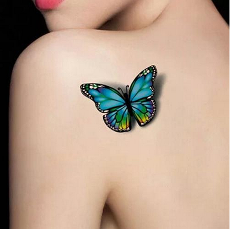 tatouage papillon 3d