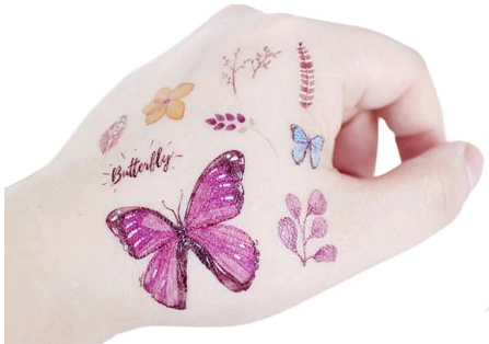 tatouage papillon decalcomanie pour enfant