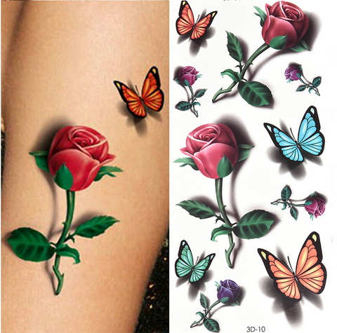 tatouage papillon realiste