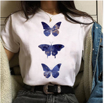 t shirt papillons bleus