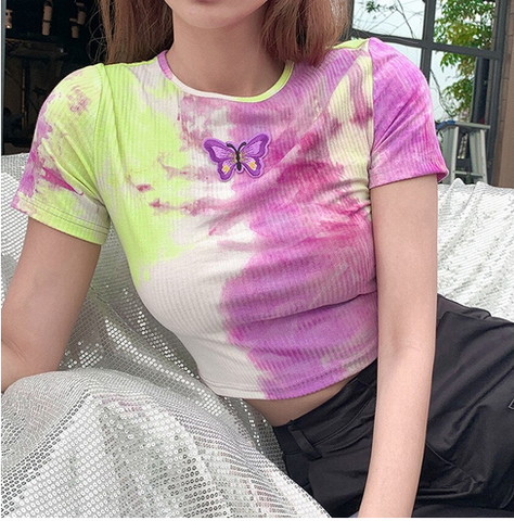 t shirt tie and dye papillon